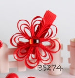 School Hair Accessories, Red (BS273-BS276)