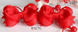 School Hair Accessories, Red (BS273-BS276)