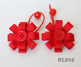 School Hair Accessories, Red (BS305-BS308)