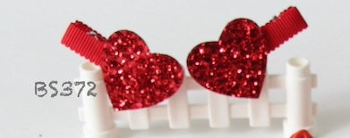 School Hair Accessories, Red (BS372-BS379)