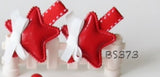 School Hair Accessories, Red (BS372-BS379)