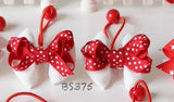 School Hair Accessories, Red (BS372-BS379)