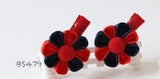 School Hair Accessories, Navy and Red (BS479-BS483)