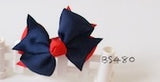 School Hair Accessories, Navy and Red (BS479-BS483)