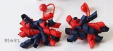 School Hair Accessories, Navy and Red (BS479-BS483)