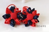 School Hair Accessories, Navy and Red (BS479-BS483)