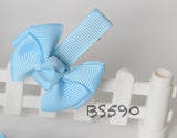 School Hair Accessories, Navy/ Royal Blue/ Light Blue/ DGJS (B589-B594)