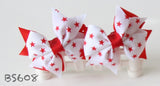 School Hair Accessories, Red (BS608-BS613)