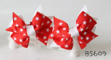 School Hair Accessories, Red (BS608-BS613)