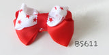 School Hair Accessories, Red (BS608-BS613)