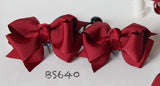 School Hair Accessories, Burgundy (BS639-BS645)