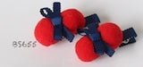 School Hair Accessories, Navy and Red (BS655-BS658)