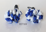 School Hair Accessories, Royal Blue/ White/ DGJS (BS736-BS739)