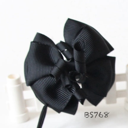 School Hair Accessories, Black (BS768-BS771)