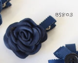 School Hair Accessories, Navy/ Royal Blue (BS802-BS806)