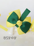 School Hair Accessories, Yellow/ Dark Green/ Good Hope (BS807-BS810)