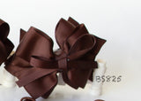 Brown School Hair Accessories, Brown (BS824-BS827)