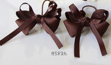 Brown School Hair Accessories, Brown (BS824-BS827)