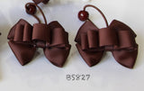 Brown School Hair Accessories, Brown (BS824-BS827)