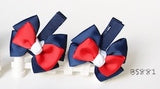 School Hair Accessories, Navy and Red (BS881-BS883)