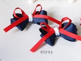 School Hair Accessories, Navy and Red (BS881-BS883)