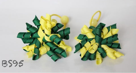 School Hair Accessories, Yellow/ Dark Green/ Good Hope (BS95-BS101)