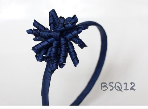 School Hair Accessories, Navy/ Royal Blue (BSQ12-BSQ19)