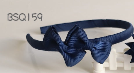 School Hair Accessories, Navy (BS1237-BS1241)