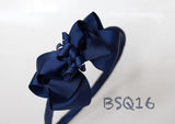 School Hair Accessories, Navy/ Royal Blue (BSQ12-BSQ19)