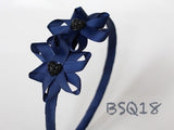 School Hair Accessories, Navy/ Royal Blue (BSQ12-BSQ19)