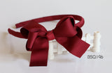 School Hair Accessories, Burgundy (BSQ195-BSQ196)