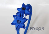 School Hair Accessories, Navy/ Royal Blue (BSQ12-BSQ19)