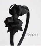 School Hair Accessories, Black (BSQ211-BSQ214)