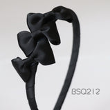 School Hair Accessories, Black (BSQ211-BSQ214)