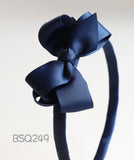 School Hair Accessories, Navy (BSQ249-BSQ252)