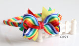 Rainbow Big Bow Headband (Q193)