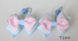 Pink and Light Blue Hair Ties (T100)