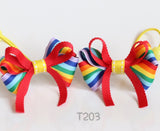 Rainbow-print Hair Ties (T203)