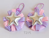 Pink and Purple with Star Hair Ties (T215)