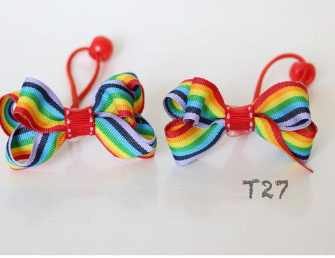 Rainbow Hair Ties (T27)