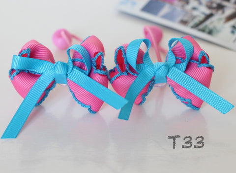 Pink and Blue Hair Ties (T33)