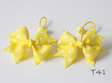 Yellow Polka dot Hair Ties (T41)