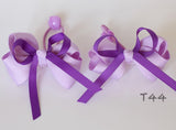 Purple Bow Hair Ties (T44)