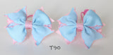 Pink and Light Blue Hair Ties (T90)