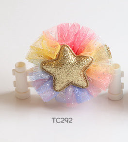 Big Tulle Bow with Star Hair Clips (TC292-TC293)