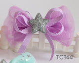 Big Bow Glitter Star Hair Clips (TC343-TC345)