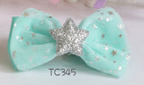 Big Bow Glitter Star Hair Clips (TC343-TC345)