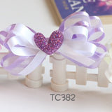 Elegant Big Bow glitter Star and Crown Hair Clips (TC381-TC383)